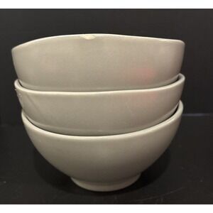 Fortessa Vitraluxe Dinnerware Heirloom Rice Cereal Bowls Smoke Set of 3 READ